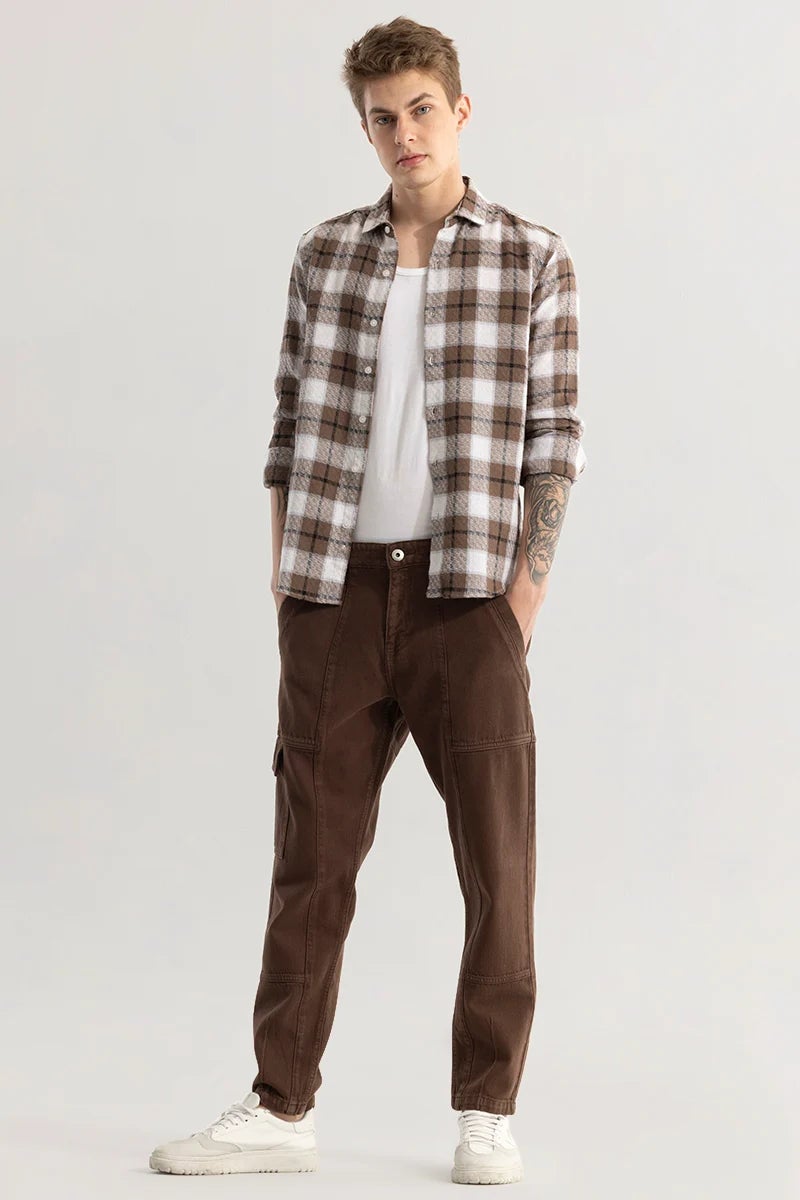 SNITCH Trendtwill Brown Relaxed Fit Jeans - Image 3